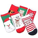 子供靴下赤ちゃん ベビー 新生児ソックス 柔らかお祝い 出産 祝い子供クリスマスソックス6足セット (3-6歳) [並行輸入品]