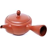 【 本格急須の入門 】茶葉が広がる平丸急須 常滑焼 選べる2色 300ml 日本製 1~2人用 きつさこ (朱泥)