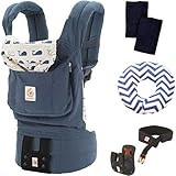 Ergobaby SG新仕様 【日本正規品保証　日本限定ベビーウエストベルト付】エルゴベビー・ベビーキャリア マリーン ベビーまくらセット（よだれパッド＋ドーナツ枕付き）
