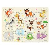 BOBORA　ベビー　赤ちゃん用　木製動物パズル　知育玩具　出産祝い　プレゼント