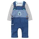 ベビー 長袖 Tシャツ サスペンダー ジーンズ セットアップ ベビー服 男女兼用 キッズ ロンパース 子供 オーバーオール (80)
