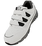 [ジーデージャパン] 鋼製先芯入り 作業靴 安全靴 マジックタイプ 3E GD-970 ホワイト 26.5 cm