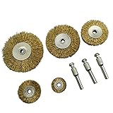 Dovewill 約8本入り　丸穴　バリ取り　研削バリ　ハンドル　センター　ワイヤー　ホイールブラシ　ステンレススチール製