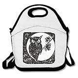 Cool Owl Animals Cute お弁当バッグ ランチバッグ ベビー用バッグ One Size ブラック