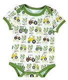 Stephan Baby Snapshirt-Style Down on the Farm Tractor Diaper Cover, Green/White/Yellow, 6-12 Months 