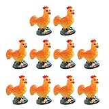 Flameer 約10個入り　ドールハウス　インテリア　テーブル　ガーデン　盆栽　食卓　観葉植物用　クラフト　人形の家　風景装飾　写真道具　家飾り　　樹脂　可愛い　ミニ　鶏　彫像　