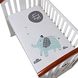 Firlar　ベビーベッド用 ベビー敷フィット マットレスカバー　ベビーベッド床笠カバー　ボックスシーツ 布団カバー　敷布団　寝具カバー　100％コットン 幼稚園床笠カバー 四季適用　収納袋付き