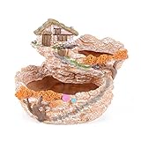 OUNONA 妖精レジンプランターモダンガーデンミニチュアスイートハウスコテージ植木鉢DIY盆栽ポット植物のための屋内屋外卓上装飾（ライトイエロー）