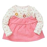 西松屋 [EFD] 裏毛花モチーフ付チュニック＆花柄Ｔシャツ 【80cm・90cm】　80