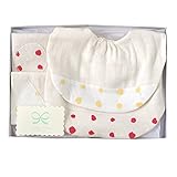 ナオミイトウ NAOMI ITO POCHO オーガニックハンカチ2枚+スタイ2枚 ギフトセット いちご 8863