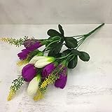 1バンドル/ロット( 15ヘッド)シミュレーションシルク花マグノリア装飾花 One Size パープル SFBHA32806559537