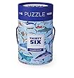 Crocodile Creek Shark 100 Piece Jigsaw Puzzle in Canister Children's Floor, Blue/Green/Orange/Red/Pink