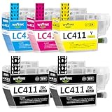 【番号区別は不要】 LC411 LC411-4PK ブラザー用 インク LC411 互換インク DCP-J528N DCP-J526N DCP-J926N DCP-J1800N DCP-J928N DCP-J914N DCP-J528N MFC-J905N MFC-J739DN LC411BK LC411C LC411M LC411Y 4色セット + 黒 1本 顔料ブラック採用
