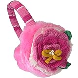 イヤーマフ 耳あて 耳カバー キッズ 子供 ニット 花 ピンク 防寒 あったか 秋 冬 ベビー 女の子 クリスマス プレゼント 誕生日 ギフト