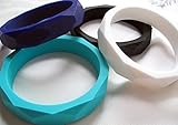 A L L U R E silicone teething bangle set of 4 BPA free FDA compliant food grade silicone by AllureEv