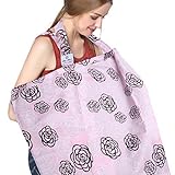 FicBox Breast Feeding Nursing Cover Made By Cotton (Rose) by FicBox
