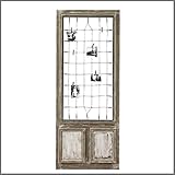 ディスプレイラック 天然木 ディスプレイスタンド アンティーク ｜SHABBYCHIC DISPLAY DOOR A