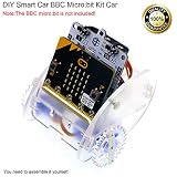 DIYスマートカーBBC Micro Bitキット車のアクリルプログラマブルリングビットボードと360度サーボによるために道路設計を描画することができます。小型のかわいい（Micro Bitボードなし