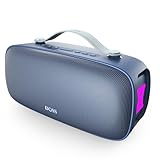 DOSS Extreme Boom Pro D300 bluetoothスピーカー ワイヤレス 大音量 80W 20時間再生 3つのEQモード IPX6防水 ポータブル ブルートゥーススピーカー お風呂 ダンス/キャンプ/パーティー/旅行用(ブルー）