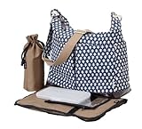 OiOi Hobo Diaper Bag, Navy/White by OiOi