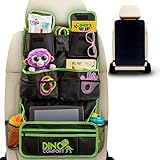 Extra Large Backseat Organizer | + BONUS KICK MAT | Fits iPad | Detachable Pocket | Baby Toys Storag