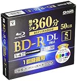 [山善] BD-R ブルーレイディスク 1回録画用 フルハイビジョン録画対応 デジタル放送録画 1-4倍速 5枚入り 50GB ケース付き BD-R5DLC