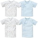 西松屋 [EFD] 新生児肌着4点セット（くまカントリー調） 【新生児50-60cm】　ブルー