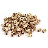 uxcell　節があるナット　M5 x 10mm x 6.8mm　インジェクション　ラウンド　インサート　100本いり