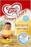 Cow & Gate Sunny Start Banana Porridge 4-6mth+ (125g) 牛とゲート日当たりの良いスタートバナナ粥4-6Mth + （ 125グラム）