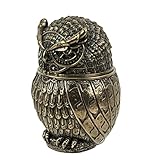 Veronese Design 3 3/8インチ スチームパンク フクロウ 樹脂フィギュア シークレットスタッシュボックス キャストブロンズ仕上げ