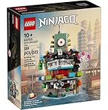 LEGO NINJAGO マイクロシティ 組み立てセット 40703 - モジュラー 5階建てブロック 茶屋 寿司バー付き - 他のマイクロセットに対応 - 対象年齢10歳以上