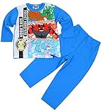 ポケモン スウェットパジャマ ポケットモンスターサン&ムーン パジャマ 男の子　キッズ Pokemon fo-pspj01 110cm サックス