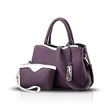 Tisdaini ファッション2件の子母バッレディスバッグハンドバッグ+財布クラシック斜めがけショルダーバッグ
