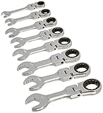 Sunex 9925 SAE Stubby Flex Head Combination Ratcheting Wrench Set 8-Piece [並行輸入品]