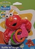 Sesame Street Sesame Beginnings Elmo Baby Rattle with Rings (Pink) by Sesame Street [並行輸入品]