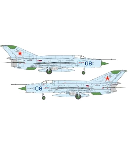 Amazon | プラッツ 1/48 MiG-21 bis フィッシュベッド L ブルー 08