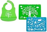 Brinware 'Forest and Sea Friends' Silicone Placemats and Bib with Pocket Set by Brinware