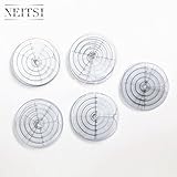 Neitsi（ネイティス）エクステンション用セーフプレート丸耐熱プレート目盛り透明保護プレート(100枚セット)