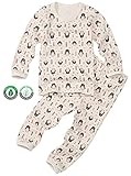 【あるこんたるこん】オーガニック ベビー キッズ ルームウェア ペンギンズ 女の子 男の子 長袖 パジャマ (90)