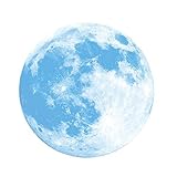 amazingwall 50 cm / 19.7 "子供の部屋壁装飾Moon Glow in the Darkライト光壁アートステッカーPlanet蛍光灯保育園取り外し可能な壁壁画 ブルー