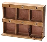 天然木の アンティーク コレクションシェルフ ブラウン