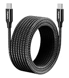 USB C to C ケーブル [5m/16.4ft] USB2.0 Type C pd ケーブル 超長い 距離充電 コード タイプc to タイプc 5m 高耐久ナイロン編み ロング Type C to Type C ケーブル