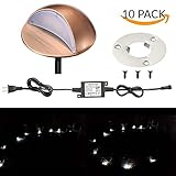 階段ライト FVTLED 庭園灯 LEDガーデンライト LED地中埋込型照明器具 DC12V 防水IP65 Φ50mm 1.5W 超高輝度 取り付け 簡単 室内照明 玄関 階段 廊下などの照明用 (ク