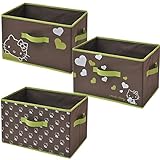 ハローキティ(HELLO KITTY) どこでも収納ボックス(3個セット) ブラウン×グリーン YTCF-3PKRM(BR/GR2)