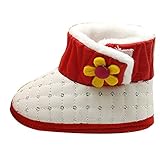 Zhhlinyuan 安定した品質 Winter ベビー Girls Flowers Warm Soft Sole Snow Boots Toddler Non-slip Shoes