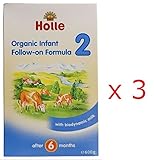 ホレ オーガニック(Holle Organic Infant Formula) 粉ミルク ステップ 2【6カ月から】600g, 3箱