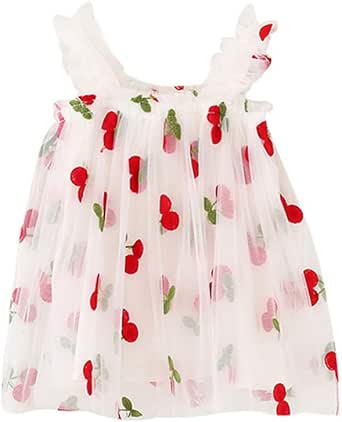 Amazon Littlespring チュールワンピース キッズ ふんわり かわいい 刺繍 サンドレス キャミワンピース プリンセス ワンピース チュニック 通販