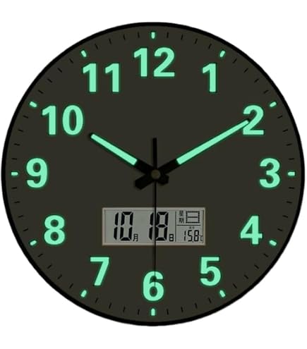 Amazon.co.jp: 究極の壁掛け時計 14インチ アトミック、ブラック