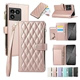 OPPO Reno7 A ケース OPG04 /OPPO Reno9 A ケース おっぽ スマホ Reno9 A ケース 手帳型 OPPO Reno7 A ケース ショルダー 肩掛け 斜めかけ 縄掛けケース 財布型 マグネット開閉 スタンド機能 ストラップ付き キャッシュポケット RFIDブロッキング オッポA9ケース Reno7 A 手帳型ケース Reno9 A カバー [ゴールデンピンク]