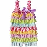 (フィーショー)FEESHOW　ベビーロンパース　おしゃれベビー服　パンパンチュチュ　可愛い度満点　チュールリボンロンパース　女の子ベビー　ボディースーツ　ワンピース　パーティー　お出かけ　イベント　